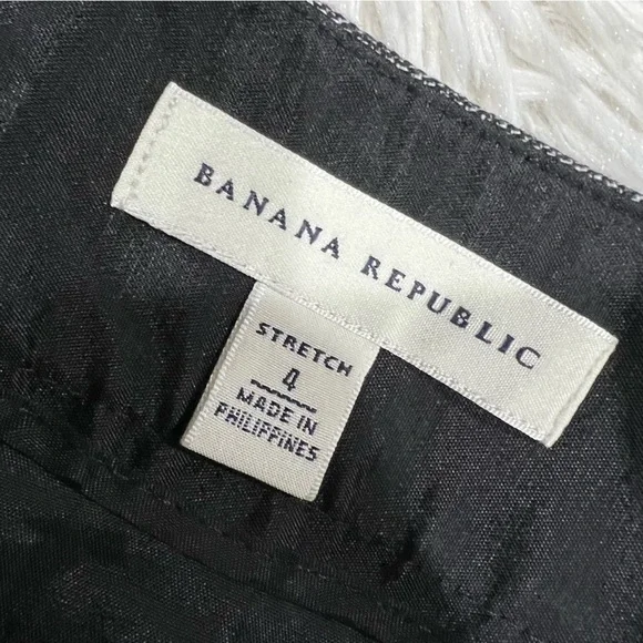 Banana Republic | Gray Marled Button Front A-line Skirt Stretch Size 4 - Picture 7 of 11